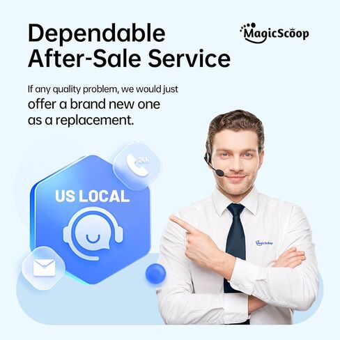 صندوق فضلات التنظيف الذاتي من ماجيك سكوب، صندوق فضلات القطط الأوتوماتيكي المفتوح مع التحكم الذكي في التطبيق، مضاد للقرص/إزالة الرائحة/البراز غير اللاصق، روبوت فضلات مفتوح مع سلة مهملات كبيرة جدًا سعة 7 لتر للقطط المتعددة in Kuwait