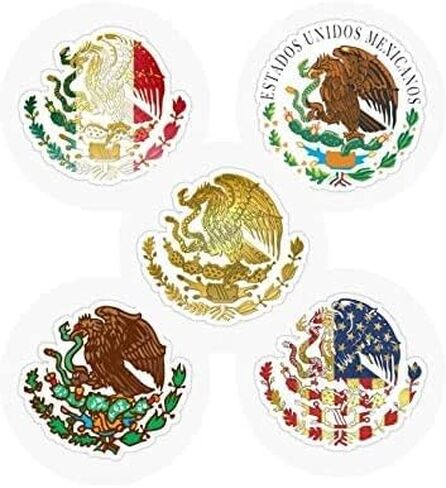 5 قطع من Calcomanias Escudo Mexicano Aguila، 2 بوصة - ملصق النسر المكسيكي للقبعة الصلبة، ملصق درع Escudo in Saudi Arabia