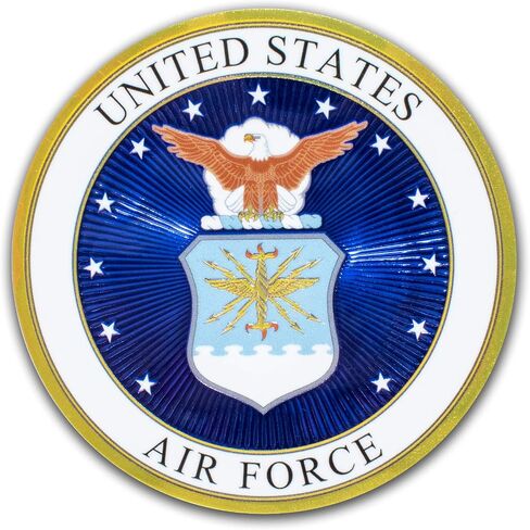 Elektroplate Premium United States Air Force 3D Automotive Grade Decal Sticker | Made in The USA | 3.5" Diameter | Metalic Sheen with 3D Embossing in Saudi Arabia