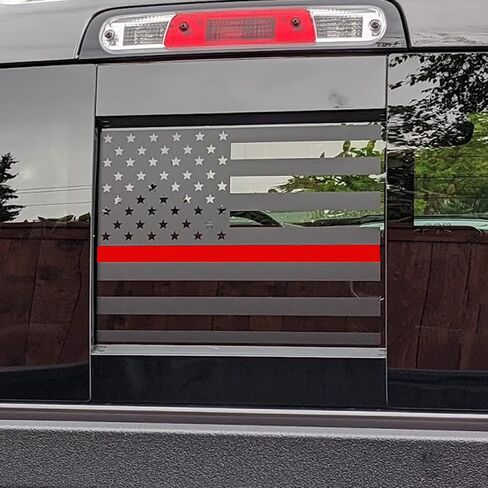 Zhizhong Rear Middle Window Decal Compatible with RAM 1500 2500 3500 2009-2023 2024, American Flag Back Sliding Window Sticker in Saudi Arabia