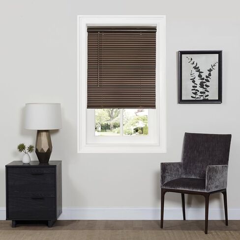 مجموعة Ben&Jonah Collection اللاسلكية GII Deluxe Sundown مقاس 1 بوصة ستارة صغيرة لتعتيم الغرفة 31x64 - ماهوجني in Kuwait