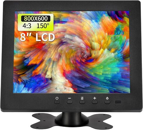 7 inch LCD Security Monitor & Displays,BNC/AV Input,Built-in Dual Speakers Portable Monitor,1024 * 600 Resolution,Suitable for CCTV DVD CCD TV in Saudi Arabia