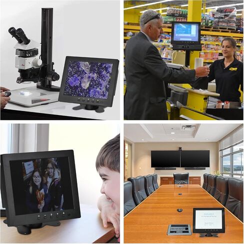7 inch LCD Security Monitor & Displays,BNC/AV Input,Built-in Dual Speakers Portable Monitor,1024 * 600 Resolution,Suitable for CCTV DVD CCD TV in Saudi Arabia