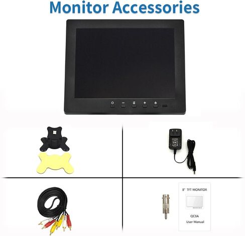 7 inch LCD Security Monitor & Displays,BNC/AV Input,Built-in Dual Speakers Portable Monitor,1024 * 600 Resolution,Suitable for CCTV DVD CCD TV in Saudi Arabia
