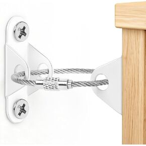 6-Pack Furniture Anchors for Baby Proofing, Anti Tip Straps Safety Kit to Prevent Dresser, Bookshelf, Cabinet from Tipping Over for Child & Pet Safety in Saudi Arabia