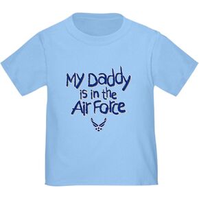 تي شيرت CafePress My Daddy is in The Air Force للأطفال الصغار، تي شيرت لطيف برسومات للأطفال الصغار، 100% قطن in Kuwait