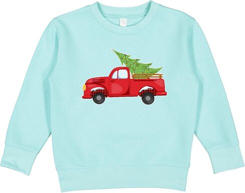 inktastic Christmas Vintage Truck with Christmas Tree Toddler Sweatshirt in Saudi Arabia