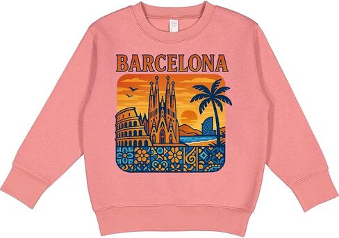 inktastic Barcelona Cityscape Artwork Toddler Sweatshirt in Saudi Arabia
