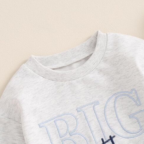 Toddler Baby Girl Boy Sweatshirt Big Sister Big Brother Matching Outfits Kids Oversized Pullover Fall Clothes in Saudi Arabia