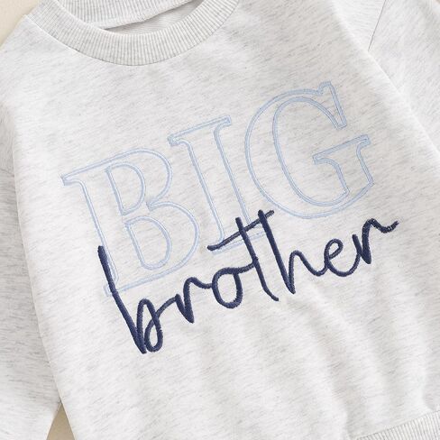 Toddler Baby Girl Boy Sweatshirt Big Sister Big Brother Matching Outfits Kids Oversized Pullover Fall Clothes in Saudi Arabia