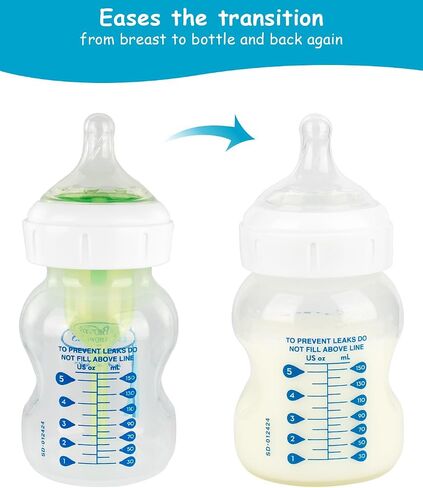 Silicone Nipple for Dr. Brown's Natural Flow Level 2 Wide-Neck Baby Bottle, 3m+, Medium Flow, 6 Count in Saudi Arabia