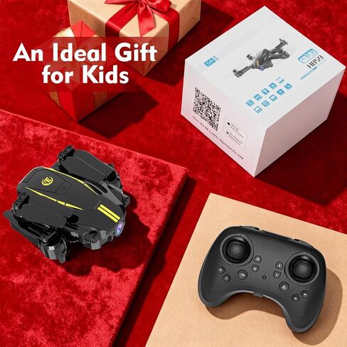 طائرة بدون طيار مع كاميرا للأطفال، طائرة بدون طيار 1080P HD FPV قابلة للطي للبالغين والمبتدئين، طائرة بدون طيار صغيرة للأطفال، طائرة رباعية RC مع بطاريتين، تحكم في الجاذبية، مفتاح واحد للإقلاع/الأرض، قلاب 360 درجة، طيران نقطة الطريق in Kuwait