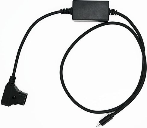 D-Tap to USB-C PD Adapter Cable (60cm), 20Watt Power Delivery, 11.2-16.8V D-Tap Input to 5V/9V/12V USB-C Output, Single Direction for V-Mount Battery, Camera & Broadcast Devices in Saudi Arabia