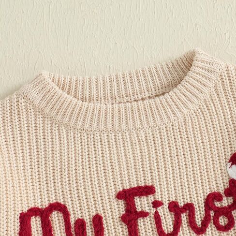 My First Christmas Baby Boy Girl Outfit Toddler Funny Letter Sweater Red Green White Xmas Clothes in Kuwait