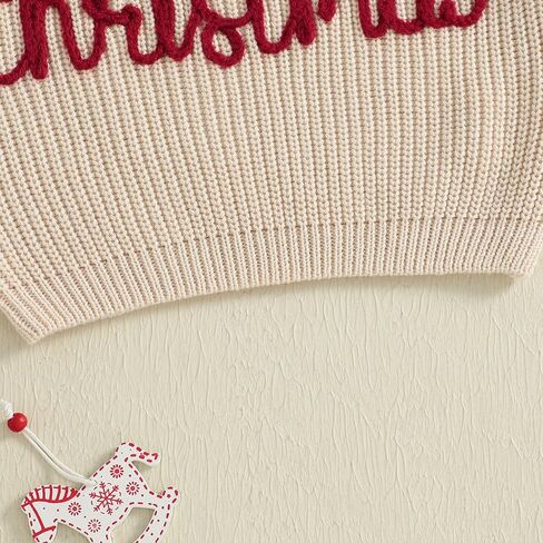 My First Christmas Baby Boy Girl Outfit Toddler Funny Letter Sweater Red Green White Xmas Clothes in Kuwait