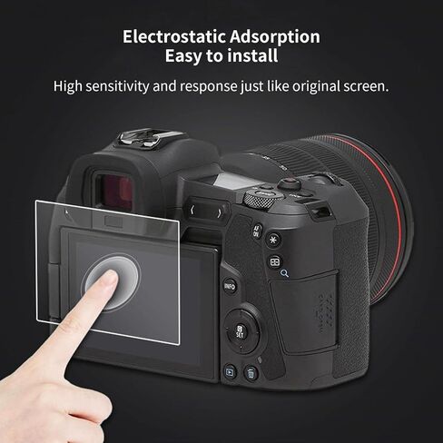 LCD Tempered Glass Screen Protector Film Suitable for Canon EOS R Mirrorless Camera in Saudi Arabia