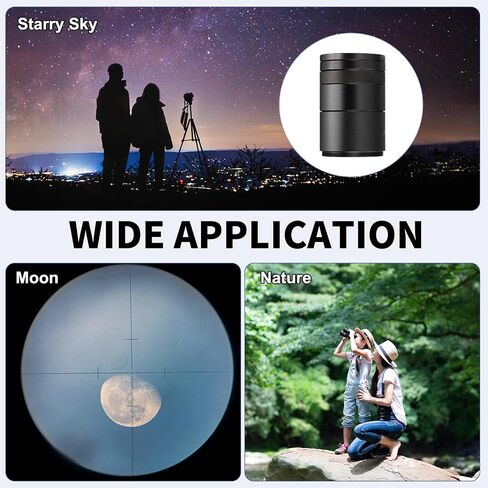 PATIKIL 3mm Telescope Extension Tube, 2Pcs M48 x 0.75mm on Both Sides Aluminum Alloy Lens Adapter Ring Extension Tube for Camera Eyepiece Telescope Accessory, Black in Saudi Arabia