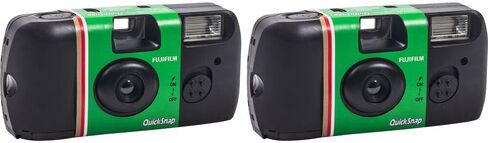 FUJIFILM QuickSnap Flash 400 One-Time-Use Disposable Camera (27 Exposures, 10x 2-Pack) Bundle with Microfiber Cleaning Cloth in Saudi Arabia