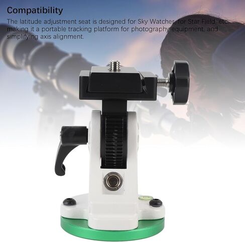 Latitude Adjustment Seat, Aluminum Alloy Telescope Mount with 90 Degree Adjustable Angle, 3/8 Inch Thread, Equatorial Wedge Instrument Latitude Base in Saudi Arabia