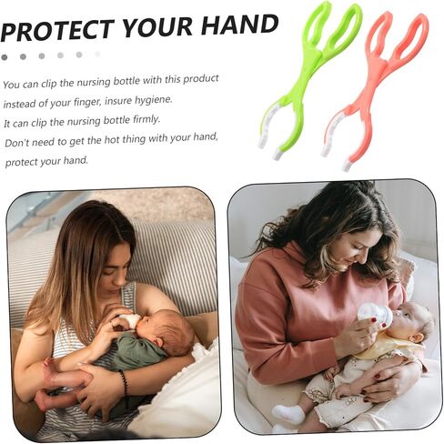 Yardwe 2pcs Detachable Bottle Clip High Temperature Resistant Feeding Clamp for Milk Bottles and Pacifiers Non-slip Design Easy to Pink in Saudi Arabia