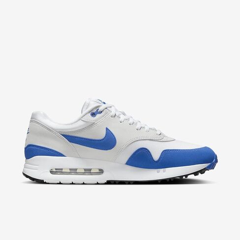 حذاء الجولف Nike Air Max 1 '86 OG G للرجال (DV1403-115، أبيض/بلاتيني نقي/أسود/هايبر رويال) مقاس 7 in Kuwait
