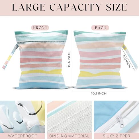 4 عبوات من الحقائب المبللة لملابس السباحة، حقيبة مستلزمات السفر على الشاطئ الجافة والرطبة، للملابس المتسخة وأدوات الزينة الواقية من الشمس وحفاضات صالة الألعاب الرياضية واليوجا وهدايا الصيف والعطلات على الشاطئ. نجم البحر، السلاحف البحرية، قناديل البحر in Kuwait