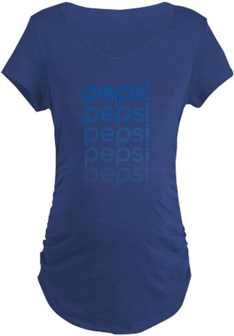 CafePress Pepsi Fade Blue تي شيرت نسائي للحوامل تي شيرت نسائي مكشكش جانبي in Kuwait