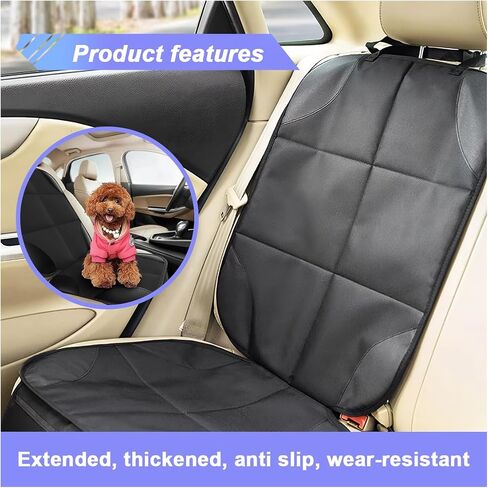 Baby Car Seat Protector for Child, Waterproof Baby Car Seats Cover with Non-Slip Backing, 600D Fabric Car Seat Mat with Thickest Padding & Mesh Pockets for Baby Pet (2PCS) in Saudi Arabia