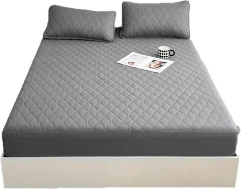 Double Size Waterproof Mattress Protector – Soft Quilted Breathable Bed Cover with Deep Pocket Design Waterproof TPU Lining, Noiseless, Machine Washable in Saudi Arabia