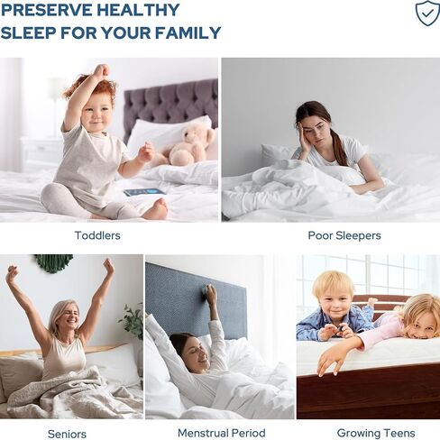 Double Size Waterproof Mattress Protector – Soft Quilted Breathable Bed Cover with Deep Pocket Design Waterproof TPU Lining, Noiseless, Machine Washable in Saudi Arabia