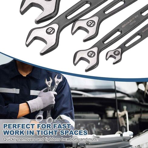HARFINGTON 2pcs Ratcheting Combination Wrench 12mm Metric 12 Point CR-V Electrophoresis Double Box Open-Ended Ratchet Wrenches with 72 Tooth 5° Swing Industrial Grade Spanner Tool for Repair in Saudi Arabia