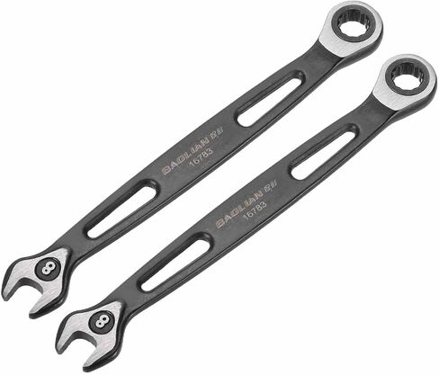 HARFINGTON 2pcs Ratcheting Combination Wrench 12mm Metric 12 Point CR-V Electrophoresis Double Box Open-Ended Ratchet Wrenches with 72 Tooth 5° Swing Industrial Grade Spanner Tool for Repair in Saudi Arabia