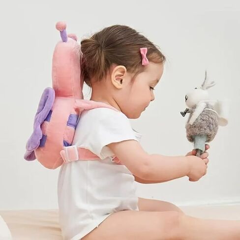 حقيبة ظهر لحماية الرأس من Wonderbaby، وسادات ناعمة وخفيفة الوزن من Wonderbaby - تمنع سقوط الأطفال إلى الخلف، تصميم كرتوني لطيف (رائد فضاء) in Kuwait
