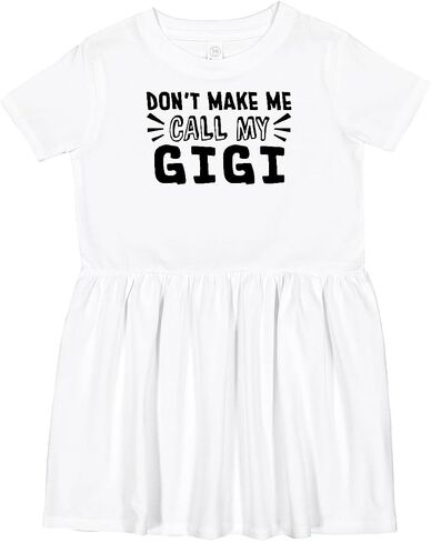 inktastic Don't Make Me Call My Gigi Toddler Dress in Saudi Arabia