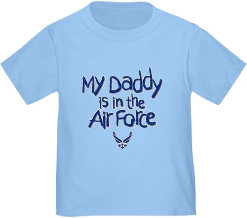 تي شيرت CafePress My Daddy is in The Air Force للأطفال الصغار، تي شيرت لطيف برسومات للأطفال الصغار، 100% قطن in Kuwait