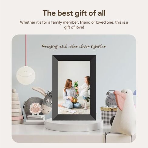 إطار صور رقمي Uhale، إطار صور رقمي واي فاي 10.1 بوصة، ذاكرة 16 جيجابايت مع دوران تلقائي، مشاركة الصور/الفيديو وإرسال أطيب التمنيات عبر التطبيق in Kuwait