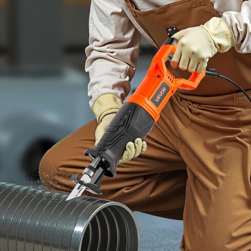 منشار ترددي سلكي VEVOR، 120 فولت 7.5 أمبير، سرعة متغيرة 2800 SPM، طول السكتة الدماغية 1-1/8 بوصة، منشار ترددي كهربائي مع 8 شفرات وحقيبة حمل، لقطع الخشب والمعادن والبلاستيك in Kuwait