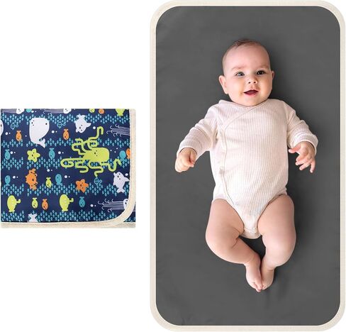Accmor Portable Diaper Changing Pad, Waterproof Foldable Baby Changing Mat for Travel, Baby Essentials Shower Registry Gifts in Saudi Arabia
