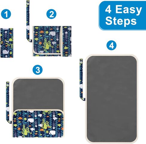 Accmor Portable Diaper Changing Pad, Waterproof Foldable Baby Changing Mat for Travel, Baby Essentials Shower Registry Gifts in Saudi Arabia