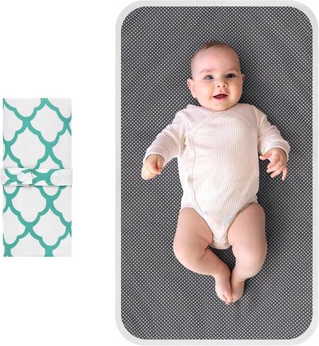 Accmor Portable Diaper Changing Pad, Waterproof Foldable Baby Changing Mat for Travel, Baby Essentials Shower Registry Gifts in Saudi Arabia
