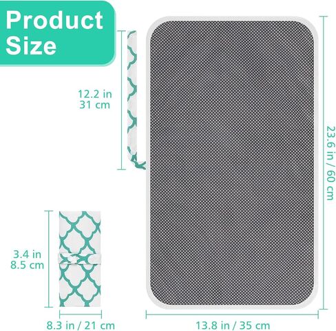 Accmor Portable Diaper Changing Pad, Waterproof Foldable Baby Changing Mat for Travel, Baby Essentials Shower Registry Gifts in Saudi Arabia