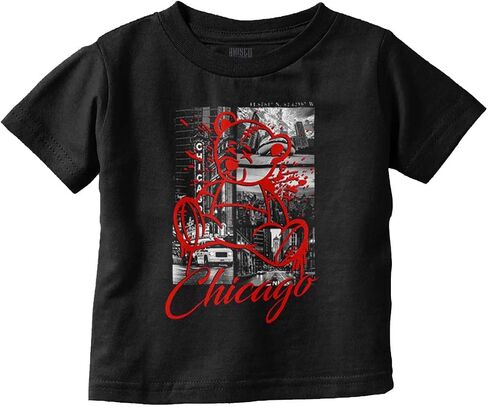 Chicago Illinois Teddy Bear Graffiti Toddler Baby Graphic T Shirt in Saudi Arabia