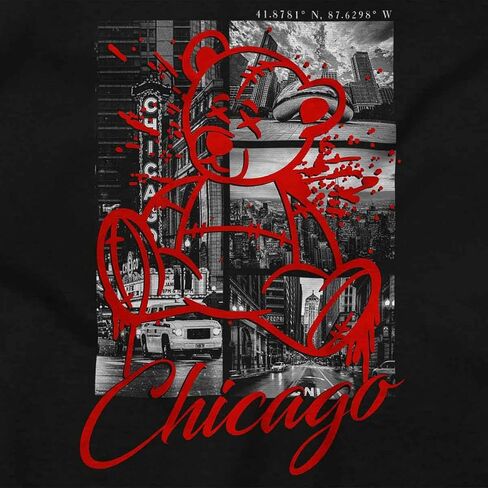 Chicago Illinois Teddy Bear Graffiti Toddler Baby Graphic T Shirt in Saudi Arabia