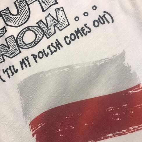 Cute Now... 'Til My Polish Comes Out Infant Baby Poland Flag Short Sleeve Bodysuit Shirt in Saudi Arabia