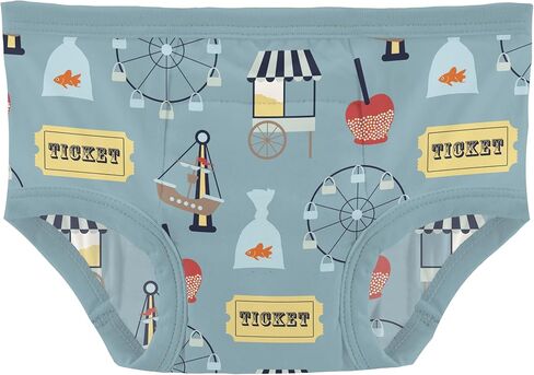 KicKee Training Pants Underwear Set, Soft Printed Underwear for Potty Training, Set of 2, Boy and Girl (Baby Rose Fair Carousel & Aloe Fall Floral - 3T-4T) in Saudi Arabia