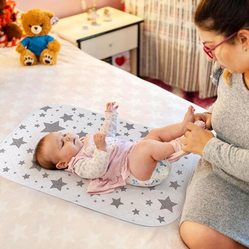 Accmor Baby Diaper Changing Pad, 27" x 20" Waterproof Baby Changing Mat, Wipeable Portable Diaper Changing Pad for Travel in Saudi Arabia