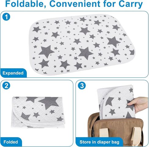 Accmor Baby Diaper Changing Pad, 27" x 20" Waterproof Baby Changing Mat, Wipeable Portable Diaper Changing Pad for Travel in Saudi Arabia