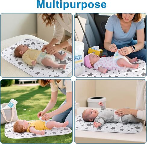 Accmor Baby Diaper Changing Pad, 27" x 20" Waterproof Baby Changing Mat, Wipeable Portable Diaper Changing Pad for Travel in Saudi Arabia
