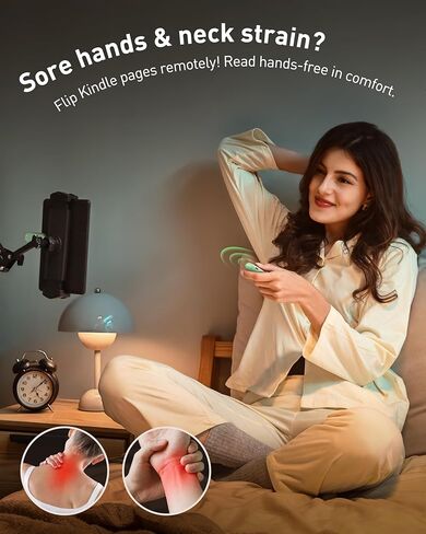 أداة تقليب الصفحات عن بعد من Maxonar Magsnap لجهاز Kindle Paperwhite/Oasis & Kobo، لا تفقد الأجزاء أبدًا، بطارية 100 ساعة، اتصال RF، أداة النقر 2 في 1 تعمل مع الكمبيوتر اللوحي/iPad، هدية مثالية لمحبي الكتب (أخضر) in Kuwait