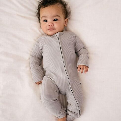 بيجامات ليتل سليبيز لحديثي الولادة، بيجامات فسكوز من الخيزران للأطفال، للأولاد والبنات من الأطفال الخدج وحديثي الولادة، بيجامة بسحاب ثنائي الاتجاه in Kuwait